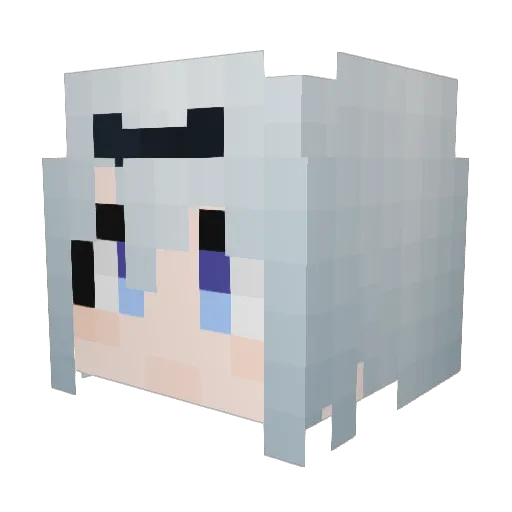 where2123 Minecraft avatar head, 3D render