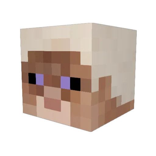 whereisbrisa Minecraft avatar head, 3D render