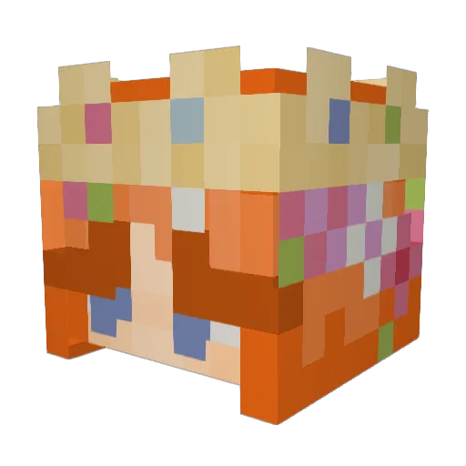 whereisizz Minecraft avatar head, 3D render