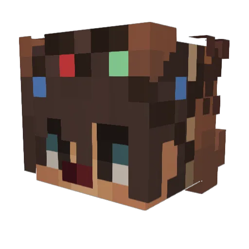 wheypro7ein Minecraft avatar head, 3D render