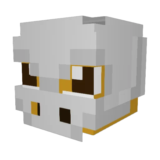 whidong Minecraft avatar head, 3D render