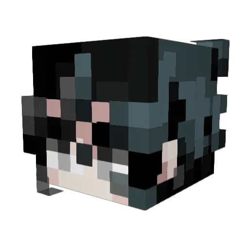 whimperings Minecraft avatar head, 3D render