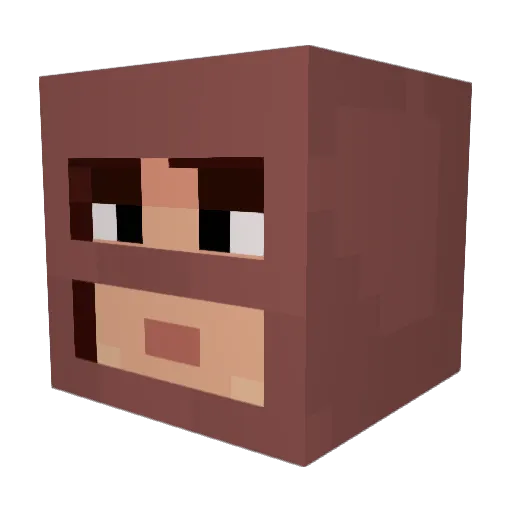 whimsicl3s Minecraft avatar head, 3D render
