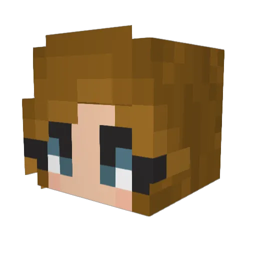 whinlynn Minecraft avatar head, 3D render