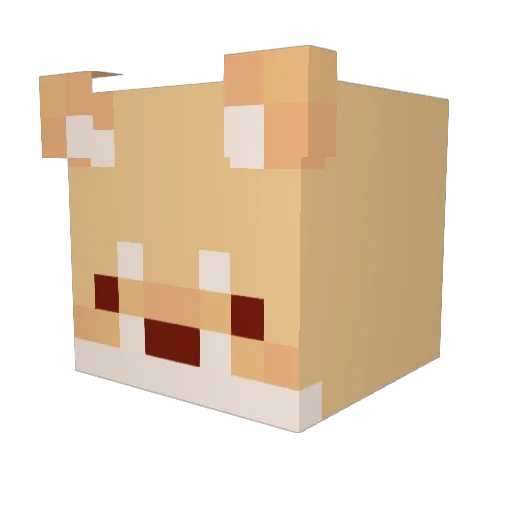 whiperino Minecraft avatar head, 3D render