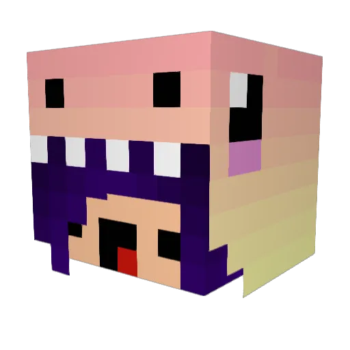 whippedberry Minecraft avatar head, 3D render