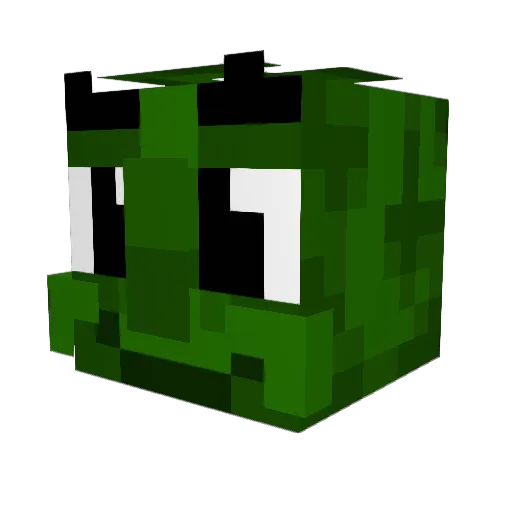 whirlstorm Minecraft avatar head, 3D render