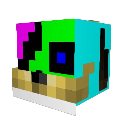 whiskeyfish Minecraft avatar head, 3D render