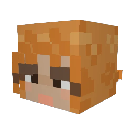 whiskeymc Minecraft avatar head, 3D render
