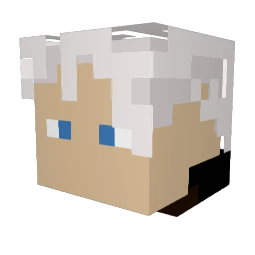 whispal Minecraft avatar head, 3D render