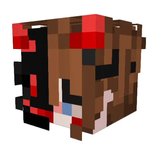 whisper205 Minecraft avatar head, 3D render