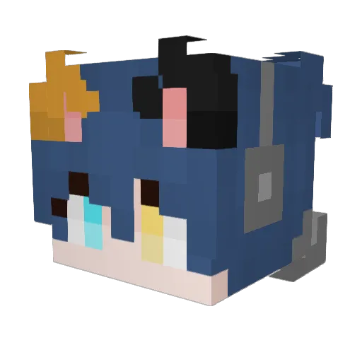 whisper567 Minecraft avatar head, 3D render