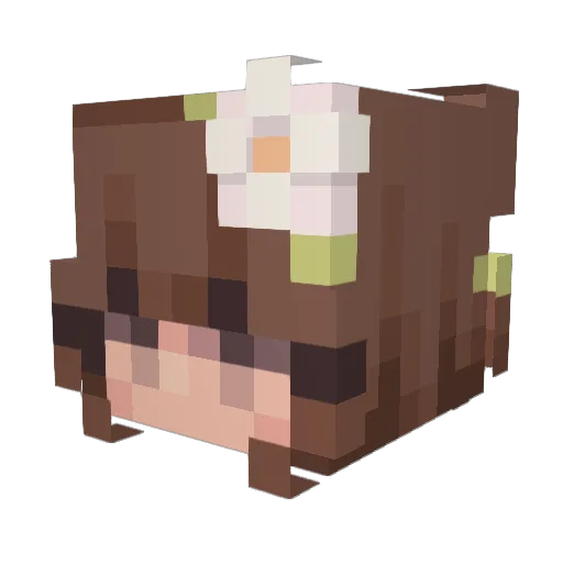 whisperlink Minecraft avatar head, 3D render