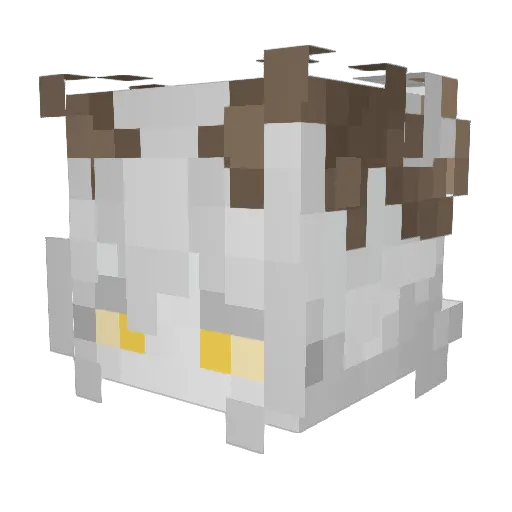 whisperuu Minecraft avatar head, 3D render