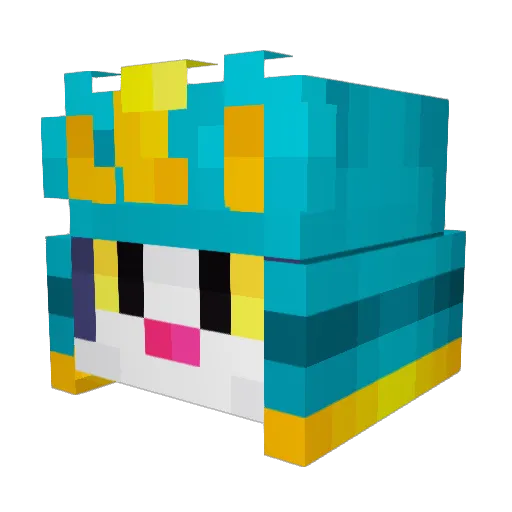 whispocrates Minecraft avatar head, 3D render