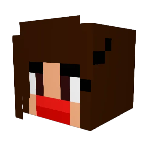whit3socks Minecraft avatar head, 3D render