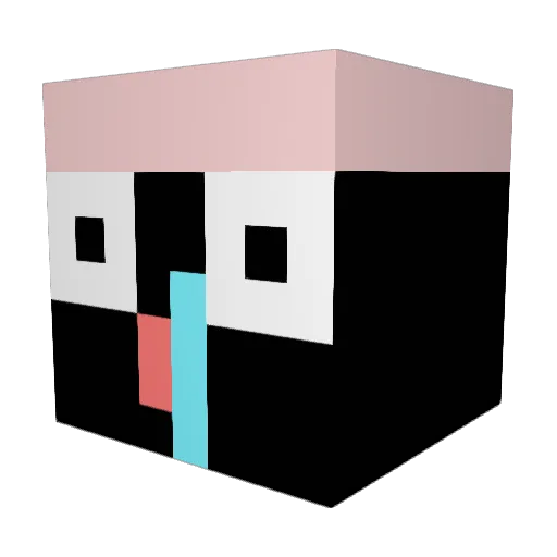 white124587 Minecraft avatar head, 3D render