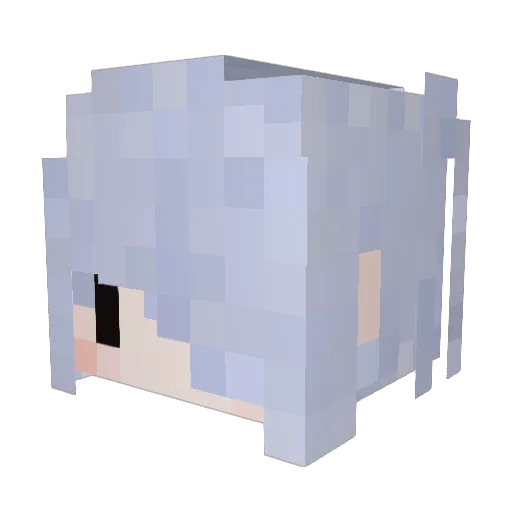 white1365 Minecraft avatar head, 3D render