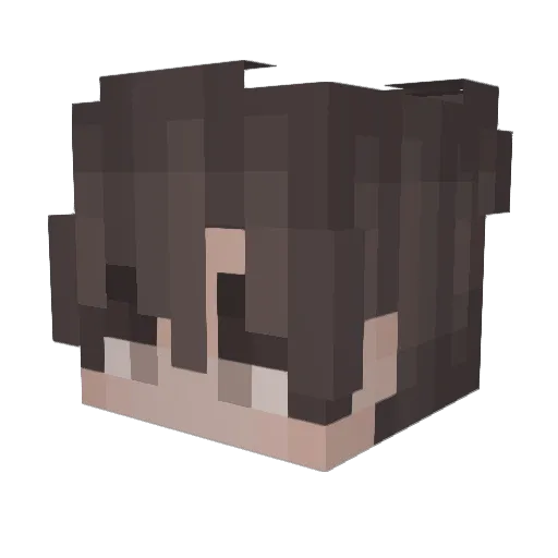 white400 Minecraft avatar head, 3D render