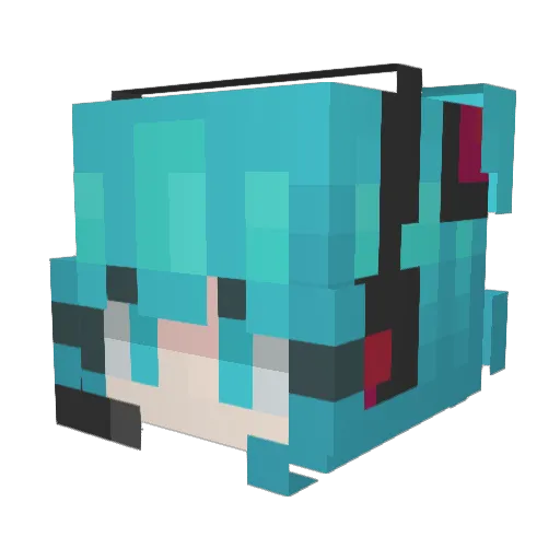 white520_ Minecraft avatar head, 3D render