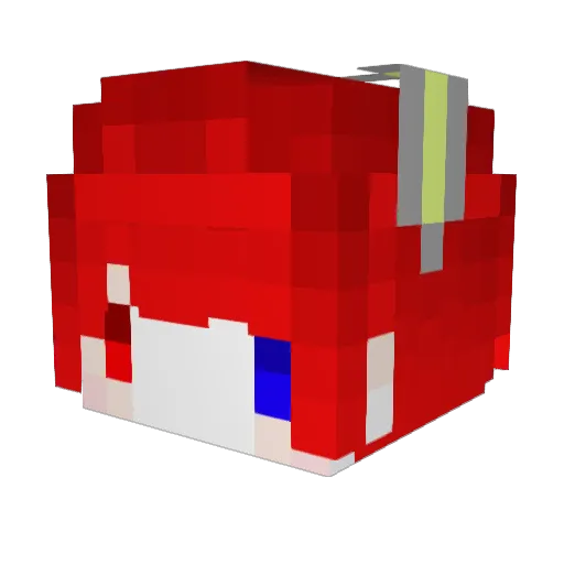white666 Minecraft avatar head, 3D render