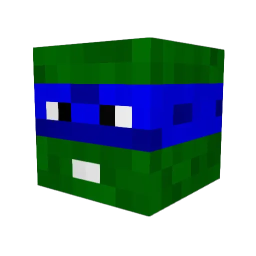 whiteBlob Minecraft avatar head, 3D render