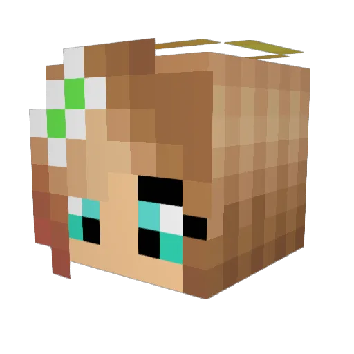 white__angel Minecraft avatar head, 3D render