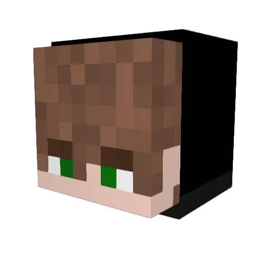 white_fox_ita Minecraft avatar head, 3D render