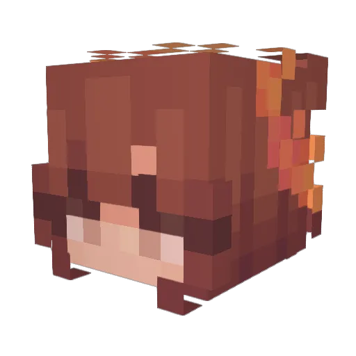 white_icing Minecraft avatar head, 3D render