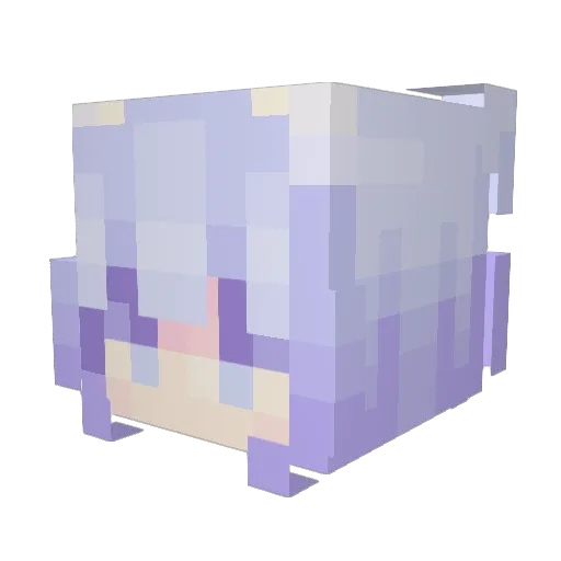 white_xcat Minecraft avatar head, 3D render