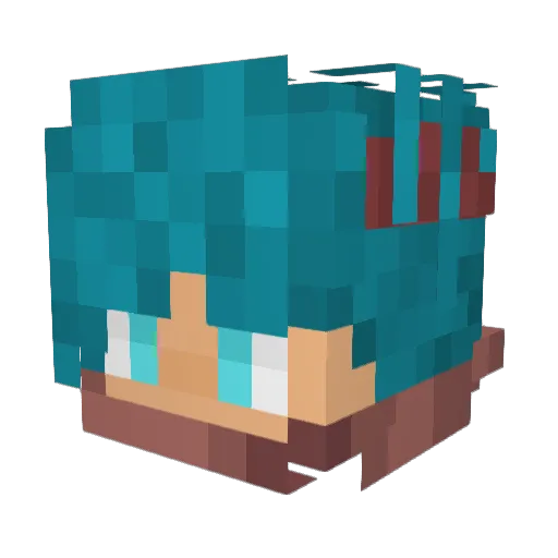whitebark10 Minecraft avatar head, 3D render