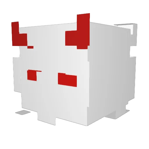 whitebull22 Minecraft avatar head, 3D render
