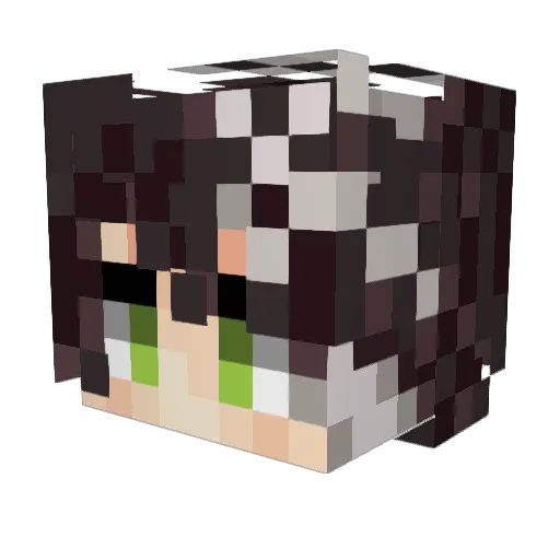 whiteee123 Minecraft avatar head, 3D render