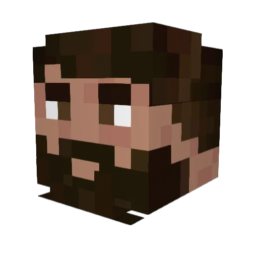 whiteengine Minecraft avatar head, 3D render
