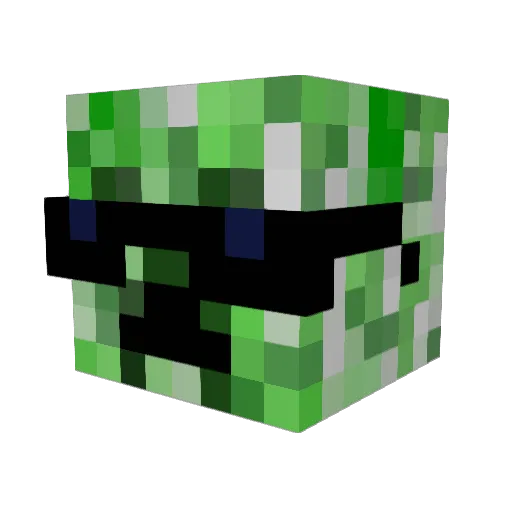 whitefire1 Minecraft avatar head, 3D render