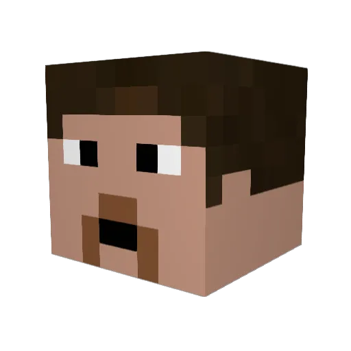 whitekuma2 Minecraft avatar head, 3D render