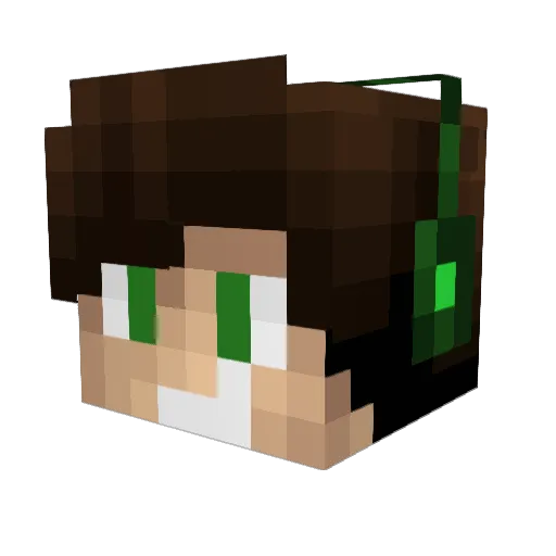whitelight1 Minecraft avatar head, 3D render