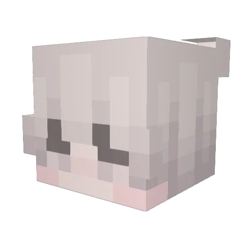 whitemdma Minecraft avatar head, 3D render