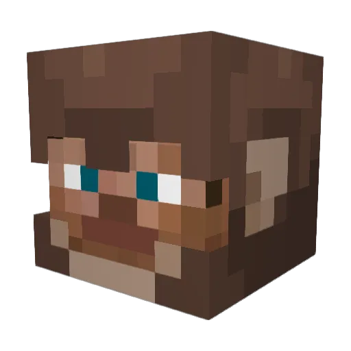 whitemustang Minecraft avatar head, 3D render