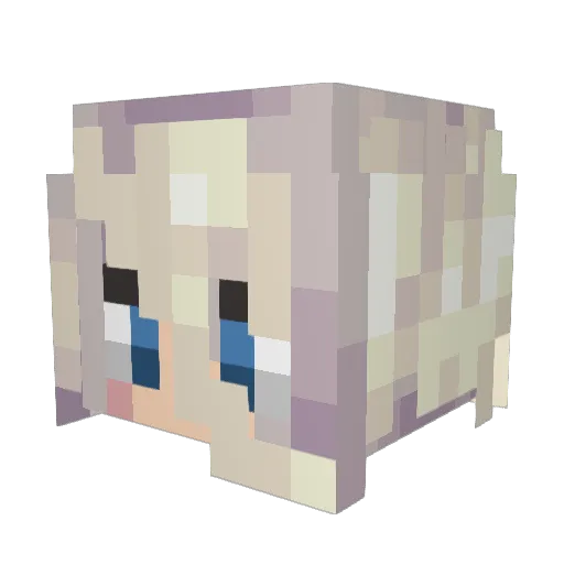 whitenight_0707 Minecraft avatar head, 3D render
