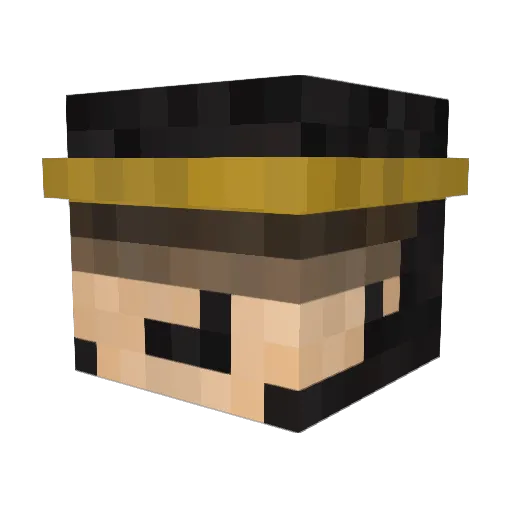 whitenitro24 Minecraft avatar head, 3D render