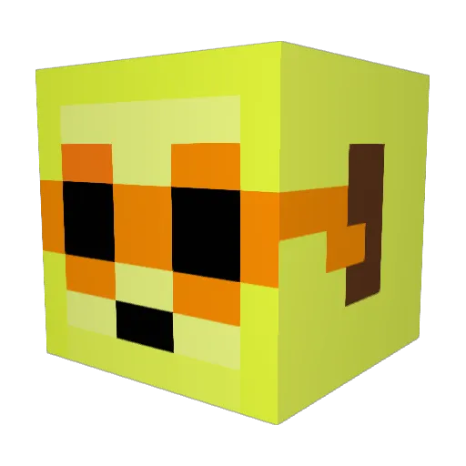 whiteoutt Minecraft avatar head, 3D render