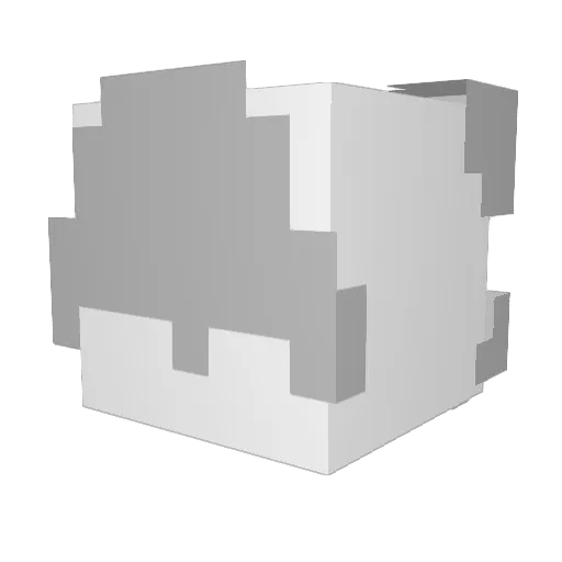 whitepixe1 Minecraft avatar head, 3D render