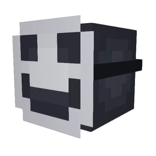 whiteramennoodle Minecraft avatar head, 3D render