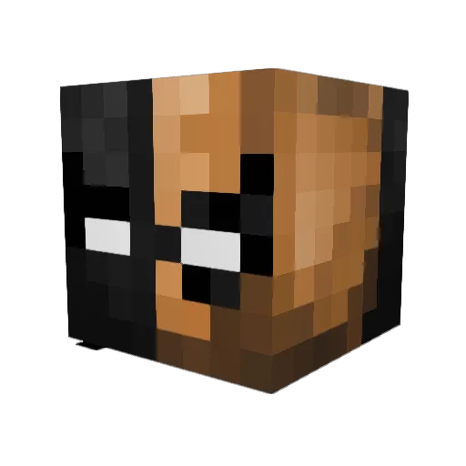 whiterhyno Minecraft avatar head, 3D render