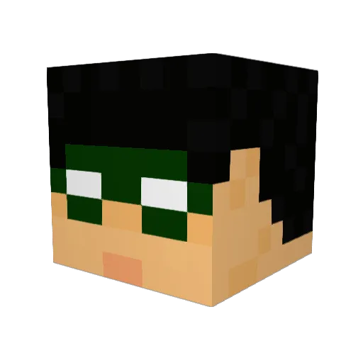 whiteriver13 Minecraft avatar head, 3D render