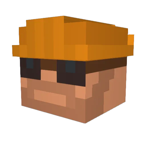 whiteshadowXD Minecraft avatar head, 3D render