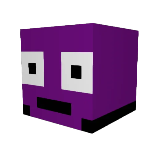 whitesho Minecraft avatar head, 3D render