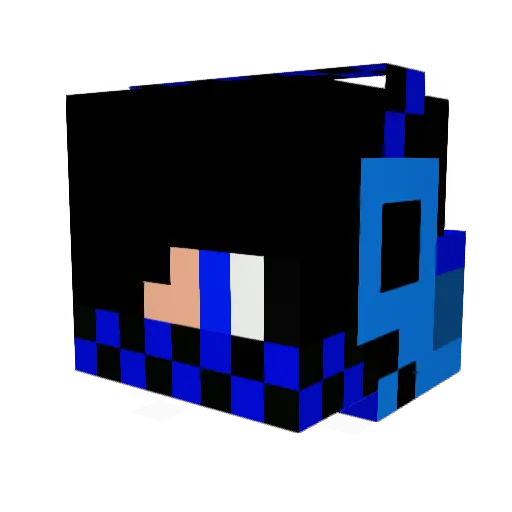 whitethang Minecraft avatar head, 3D render
