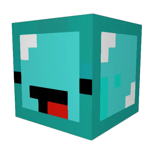 whitewindss Minecraft avatar head, 3D render